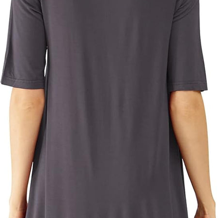 Women'S Nightgowns Soft Bamboo Pajamas 3/4 Sleeves Sleep Shirt Lightweight Nightshirts plus Size Sleepwear S-4X