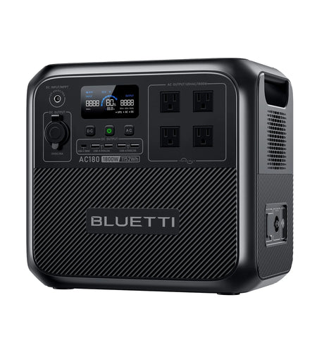 AC180 Solar Generator, 1800W | 1152Wh Lifepo4 Power Station, Portable Solar Generator for Off-Grid Living, Home Use, Camping, RV