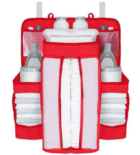 White/Gray Oxford Portable Baby Bed Hanging Storage Bag Toy Diapers Pocket Bedside Organizer Infant Crib Bedding Set Organizer