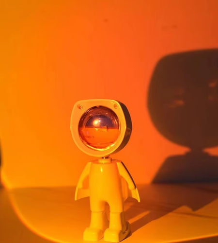 Light Sunset Light Astronaut Light Rainbow Projection Night Light 360Degree Rotation Rechargeable Ambient Light Magnetic Light