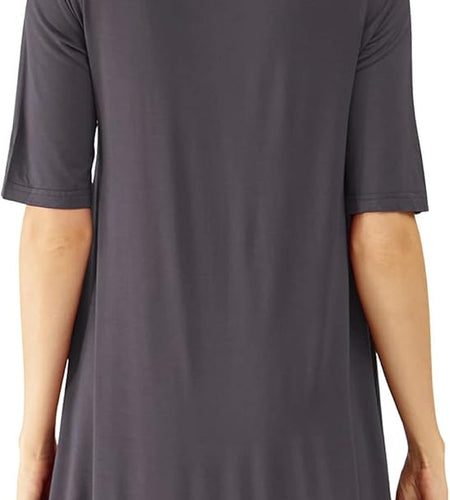 Women'S Nightgowns Soft Bamboo Pajamas 3/4 Sleeves Sleep Shirt Lightweight Nightshirts plus Size Sleepwear S-4X