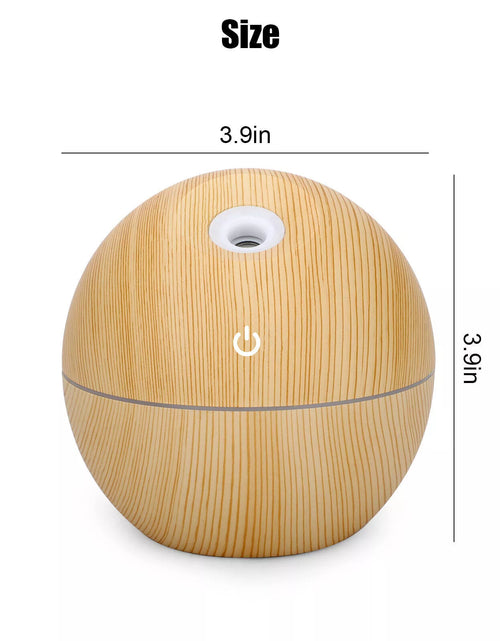 Load image into Gallery viewer, USB Aroma Humidifier Essential Oil Diffuser Ultrasonic Cool Mist Humidifier Air Humificador with 7 Color Change Air Humidifier Aroma Diffuser Essential Oil Humidifier Mist Maker Aromatherapy Wood
