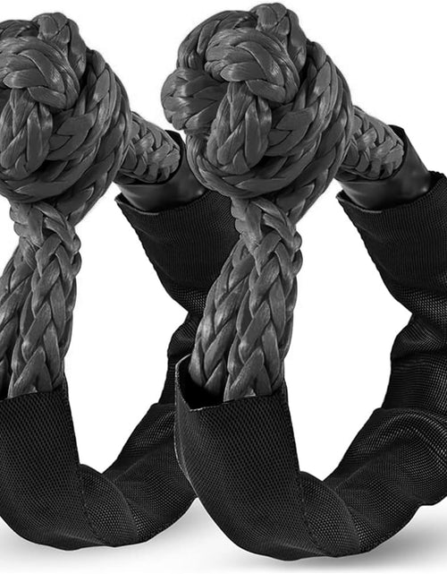 Load image into Gallery viewer, Soft Shackle Recovery, 1/2 Inch X 22 Inch Soft Shackle (58,000 LBS Breaking Strength) with Protective Sleeve for Off-Road Sailing Trucks, 4X4，Utv, Atv(Black, 2 Pack Soft Shackle)
