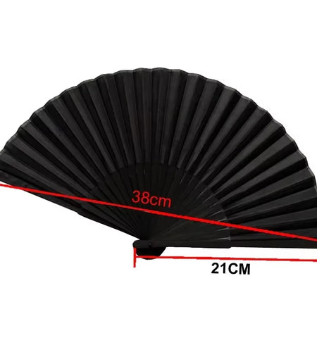 NEW Hot Sale Chinese Style Black Vintage Hand Fan Folding Fans Dance Wedding Party Favor Decorations Fabric Fan Portable