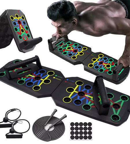 Push-Up Board Set Portable Multifunctional Push-Up Bar Foldable Fitness Equipment for Chest Abdomen Arms/Back Training
