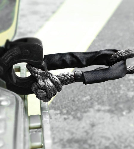 Soft Shackle Recovery, 1/2 Inch X 22 Inch Soft Shackle (58,000 LBS Breaking Strength) with Protective Sleeve for Off-Road Sailing Trucks, 4X4，Utv, Atv(Black, 2 Pack Soft Shackle)