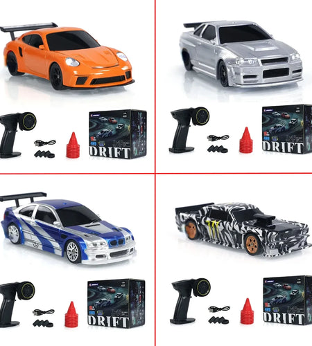 2.4G RC Drift Car 1/43 4WD Remote Control Car High Speed Four Wheel Drive Radio Controlled Mini Racing Car Model Boy Toy Gift