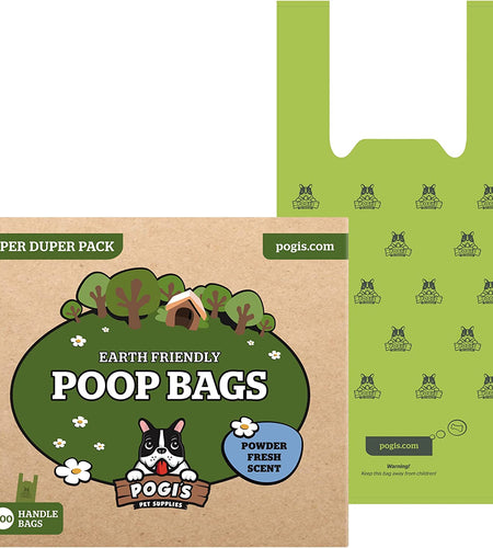 Pogi'S Dog Poop Bags with Handles Bulk - 900 Doggy Poop Bags with Easy-Tie Handles - Leak-Proof, Ultra Thick, Scented Poop Bags for Dogs, Cat Poop Bags