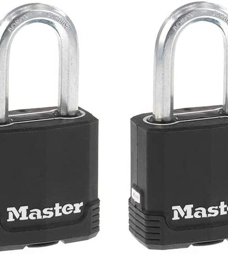 M115XTLF Magnum Heavy Duty Outdoor Padlock with Key, 2 Pack Keyed-Alike
