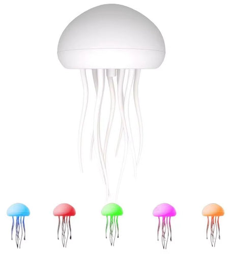Jellyfish Night Light Cartoon Jellyfish Night Light Gradient Cute Jellyfish Bedside Lamp Voice Control Floating Jellyfish Lamp