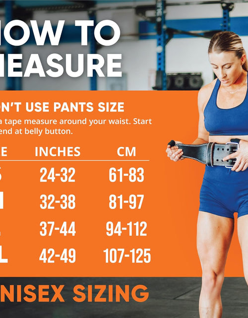 Load image into Gallery viewer, Genuine Leather Workout Belt (4 Inches Wide) - Proper Weight Lifting Form - Lower Back Support for Squats, Deadlifts, Cross Training
