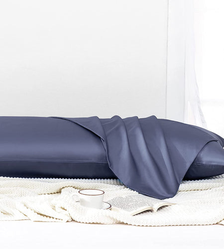 Body Pillow Cover, 100% Cotton, 800 Thread Count Pillowcase, Soft Breathable Long Pillow Case for Adults Pregnant Women, Envelope Closure (Steel Blue,21"X 54")