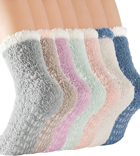 Womens Fuzzy Socks Warm Slipper Socks Winter Fluffy Socks Cozy Fuzzy Socks Athletic Fleece Socks Cute Crew Socks