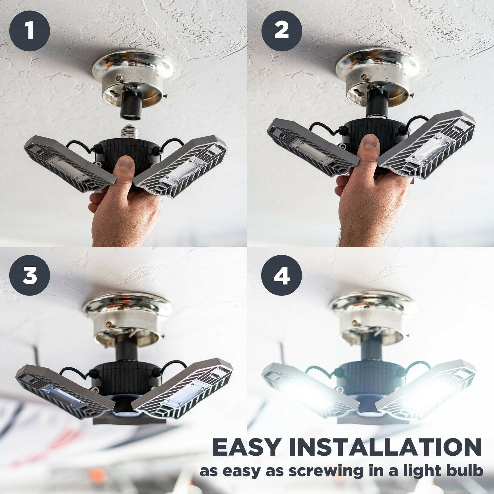 Three Led Garage Light-Led Adjustable Light-T Led Light