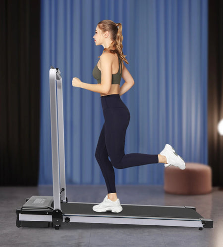 Walking Pad 2-In-1 Walking Pad Treadmill under Desk 500W LED Electric Walking Pad Foldable with Remote Control Walking&Jogging Machine for Homes Gyms Offices Workout