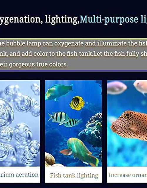 Load image into Gallery viewer, LED Fish Tank Light,Submersible Aquarium Light with Air Bubble Hole,Ip68 Waterproof,Color Changing LED Lights with Remote Controller,31Cm/12.2&quot;
