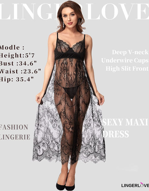 Women'S plus Size Lingerie Sexy Split Maxi Long Gown Sheer Dress Cricket's Closet Women'S plus Size Lingerie Sexy Split Maxi Long Gown Sheer Dress Cricket's Closet