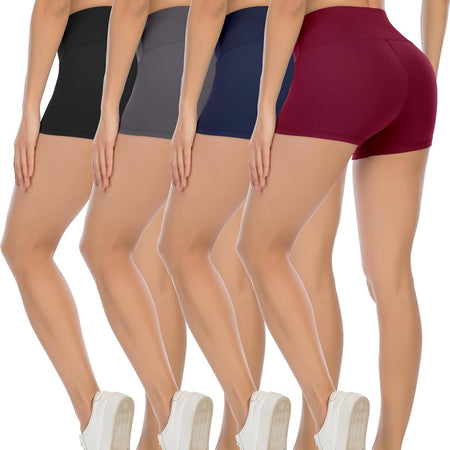 Workout Booty Spandex Shorts for Women, High Waist Soft Yoga Bike Shorts